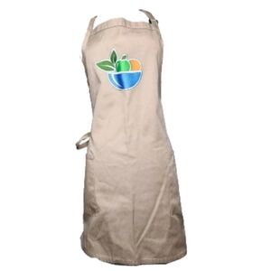 Uncommon Threads Fruit Bowl Applique Khaki Kitchen Apron